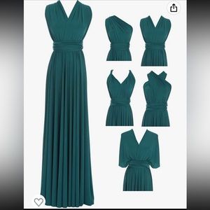Convertible Wrap Maxi Dress Multi Way Wear Party Wedding Bridesmaid Long Dress